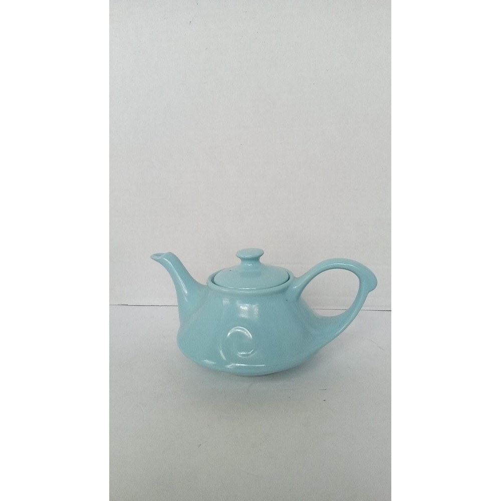 Ceramic‎ Teapot Blue Pastel Tea Pot with Lid Kitchen Decor Tableware